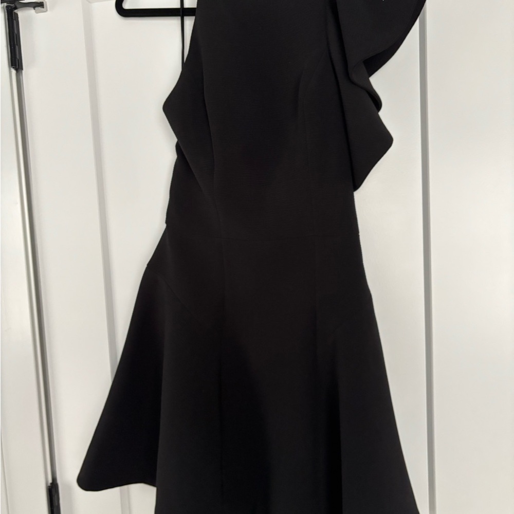 C/MEO Collective One Shoulder Black Dress